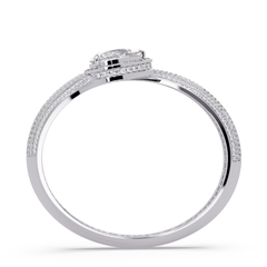 Pear Shape Lab Grown Diamond Open Cuff Bangle - HIGHCARAT DIAMONDS