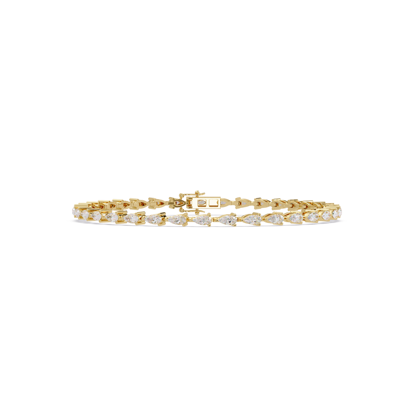 Pear Shape Lab Grown Diamond Tennis Bracelet - HIGHCARAT DIAMONDS