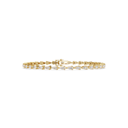 Pear Shape Lab Grown Diamond Tennis Bracelet - HIGHCARAT DIAMONDS