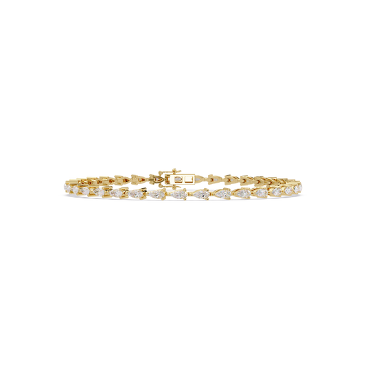 Pear Shape Lab Grown Diamond Tennis Bracelet - HIGHCARAT DIAMONDS