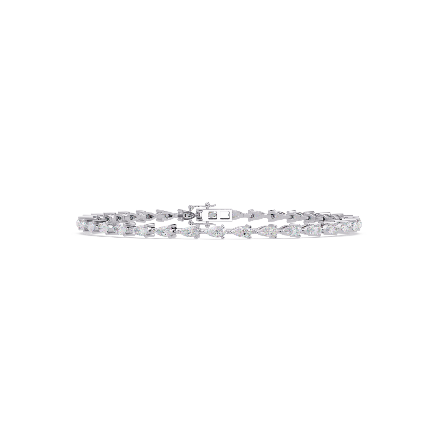 Pear Shape Lab Grown Diamond Tennis Bracelet - HIGHCARAT DIAMONDS