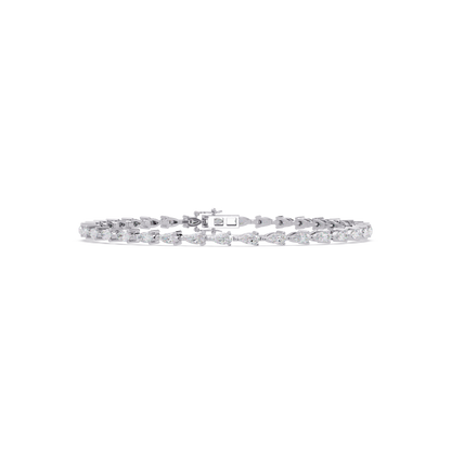 Pear Shape Lab Grown Diamond Tennis Bracelet - HIGHCARAT DIAMONDS