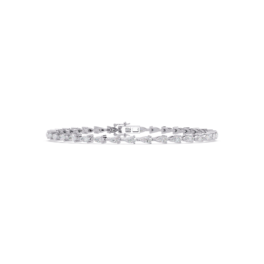 Pear Shape Lab Grown Diamond Tennis Bracelet - HIGHCARAT DIAMONDS