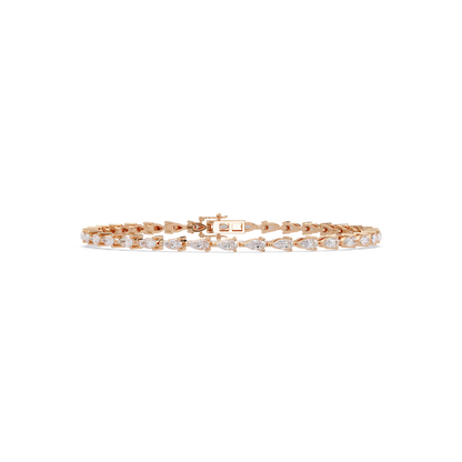 Pear Shape Lab Grown Diamond Tennis Bracelet - HIGHCARAT DIAMONDS