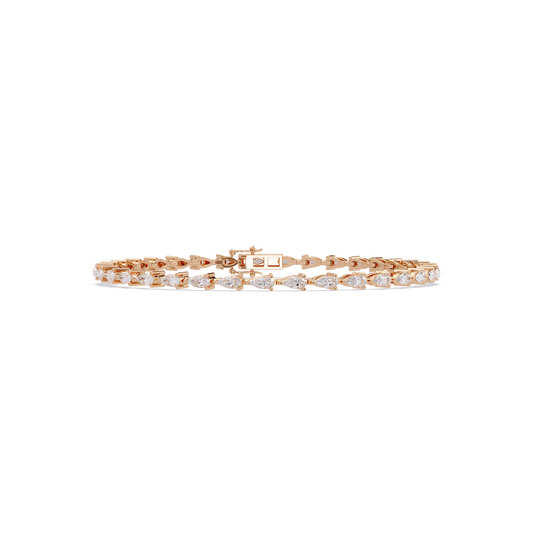 Pear Shape Lab Grown Diamond Tennis Bracelet - HIGHCARAT DIAMONDS