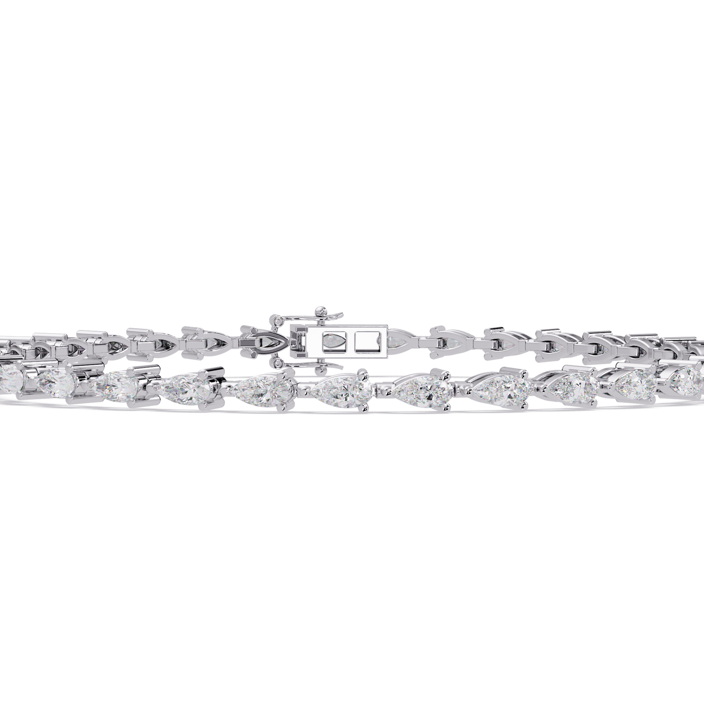 Pear Shape Lab Grown Diamond Tennis Bracelet - HIGHCARAT DIAMONDS