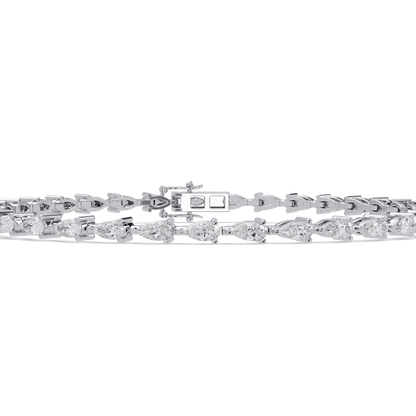 Pear Shape Lab Grown Diamond Tennis Bracelet - HIGHCARAT DIAMONDS
