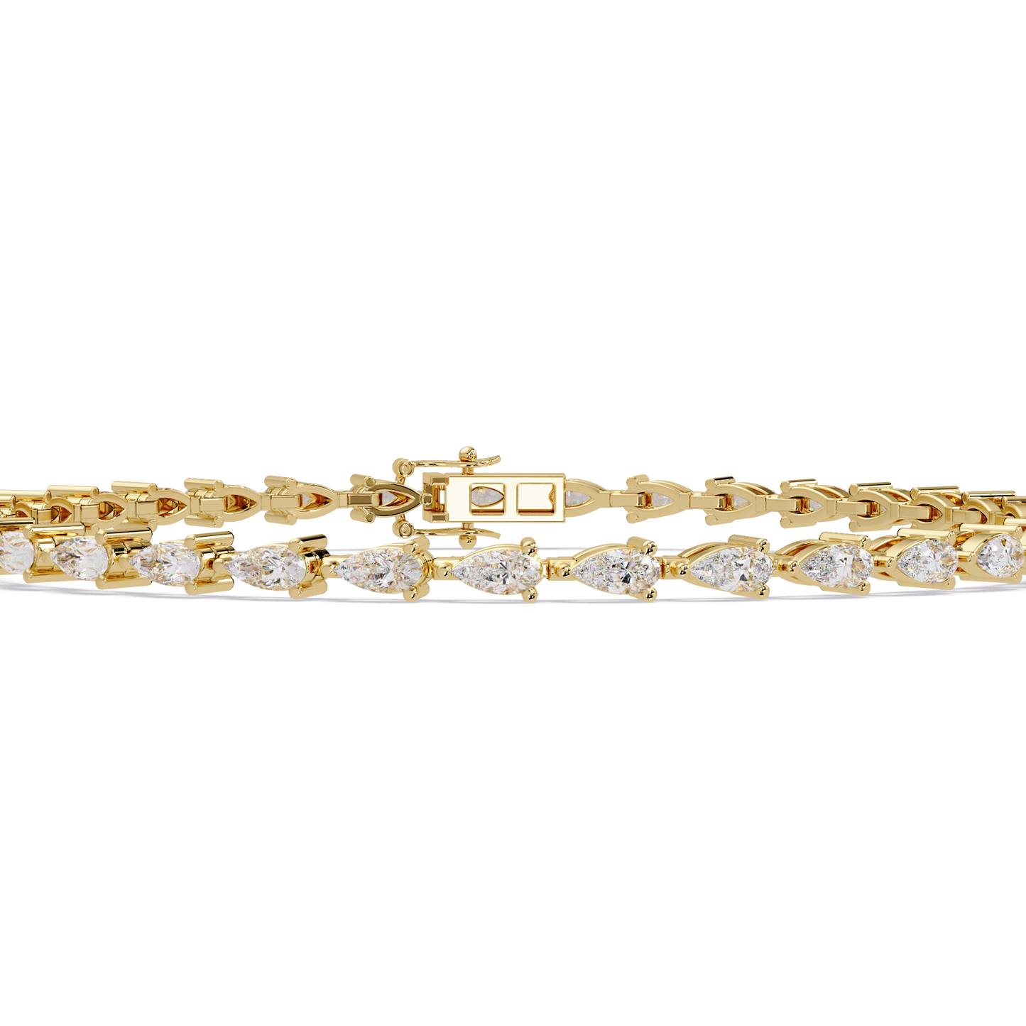 Pear Shape Lab Grown Diamond Tennis Bracelet - HIGHCARAT DIAMONDS