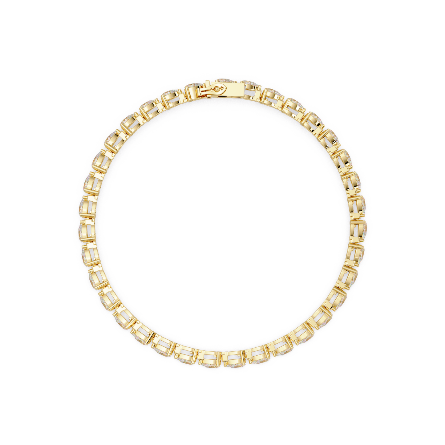 Pear Shape Lab Grown Diamond Tennis Bracelet - HIGHCARAT DIAMONDS