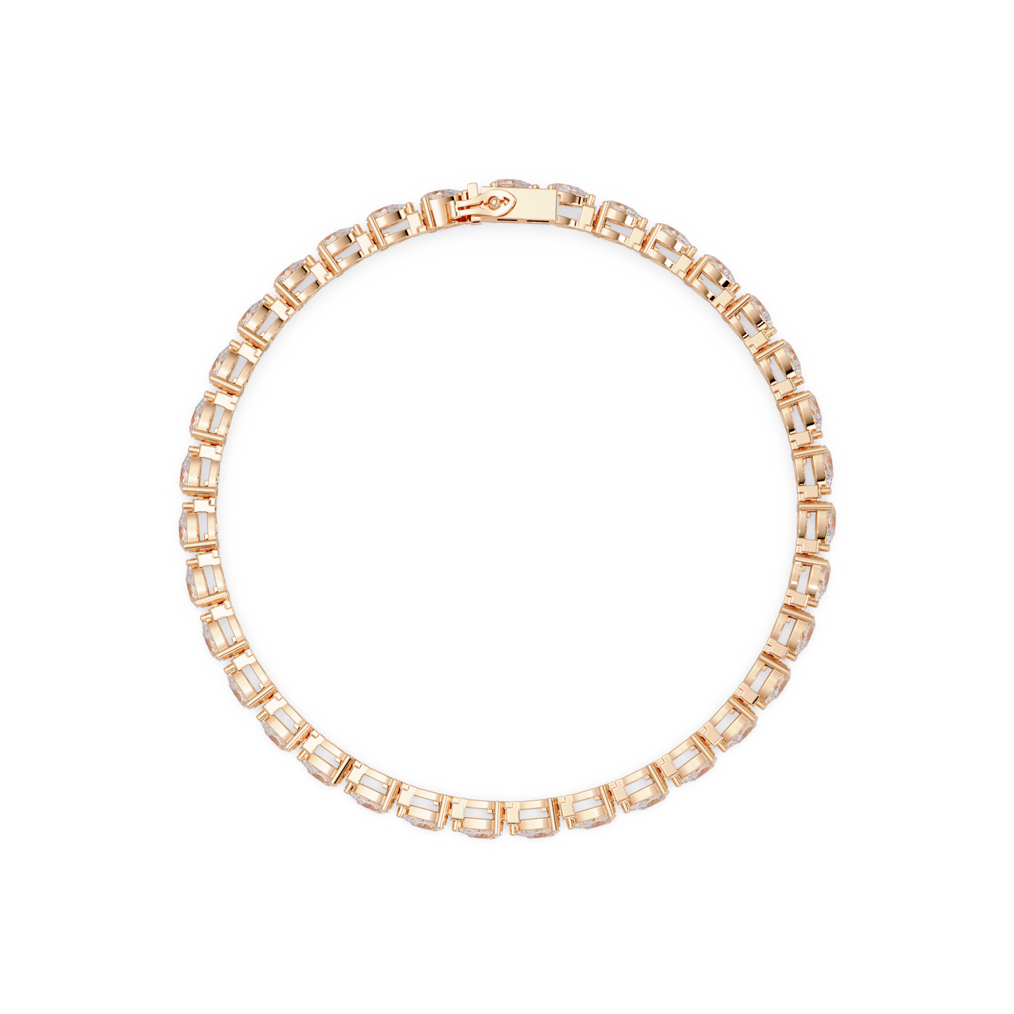 Pear Shape Lab Grown Diamond Tennis Bracelet - HIGHCARAT DIAMONDS
