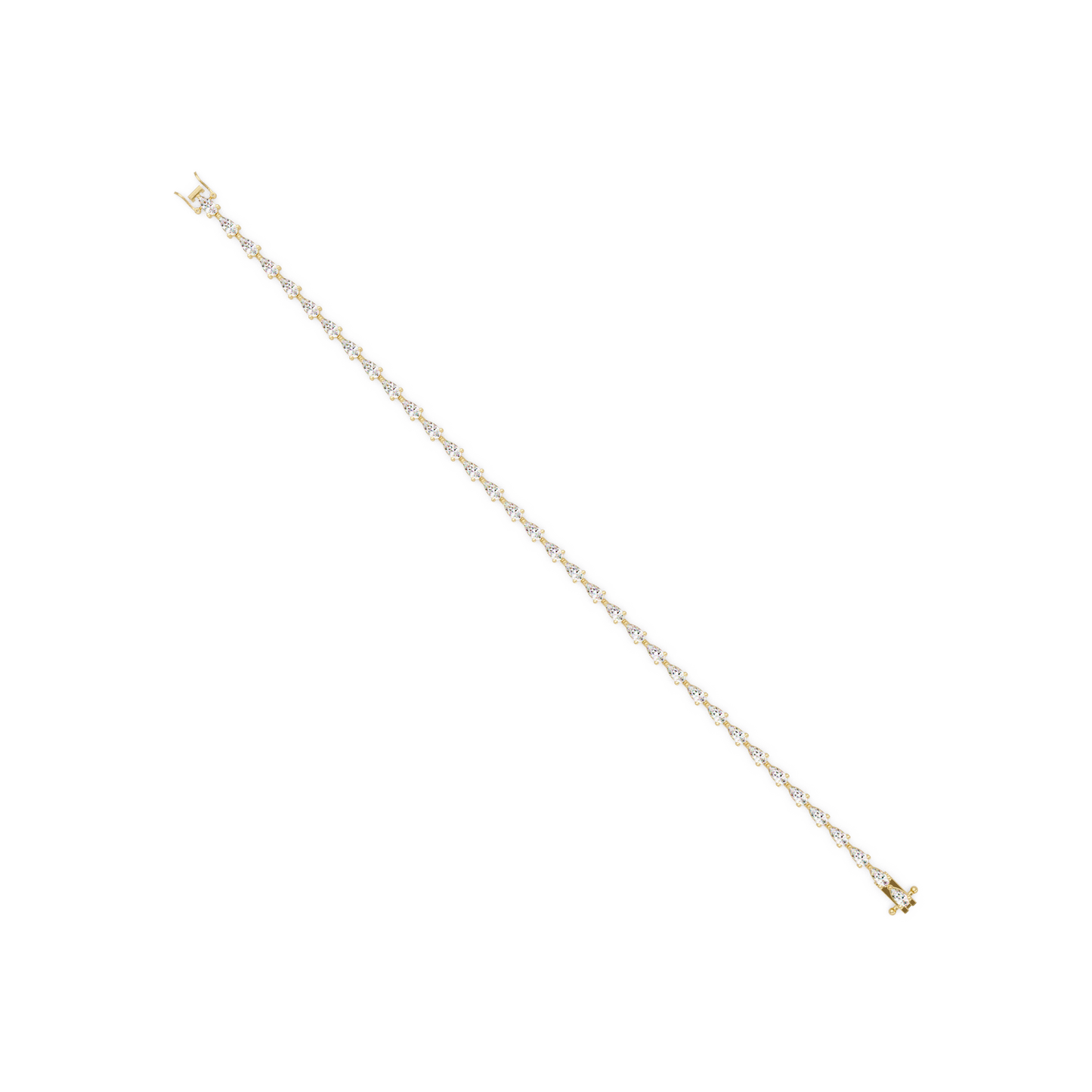 Pear Shape Lab Grown Diamond Tennis Bracelet - HIGHCARAT DIAMONDS
