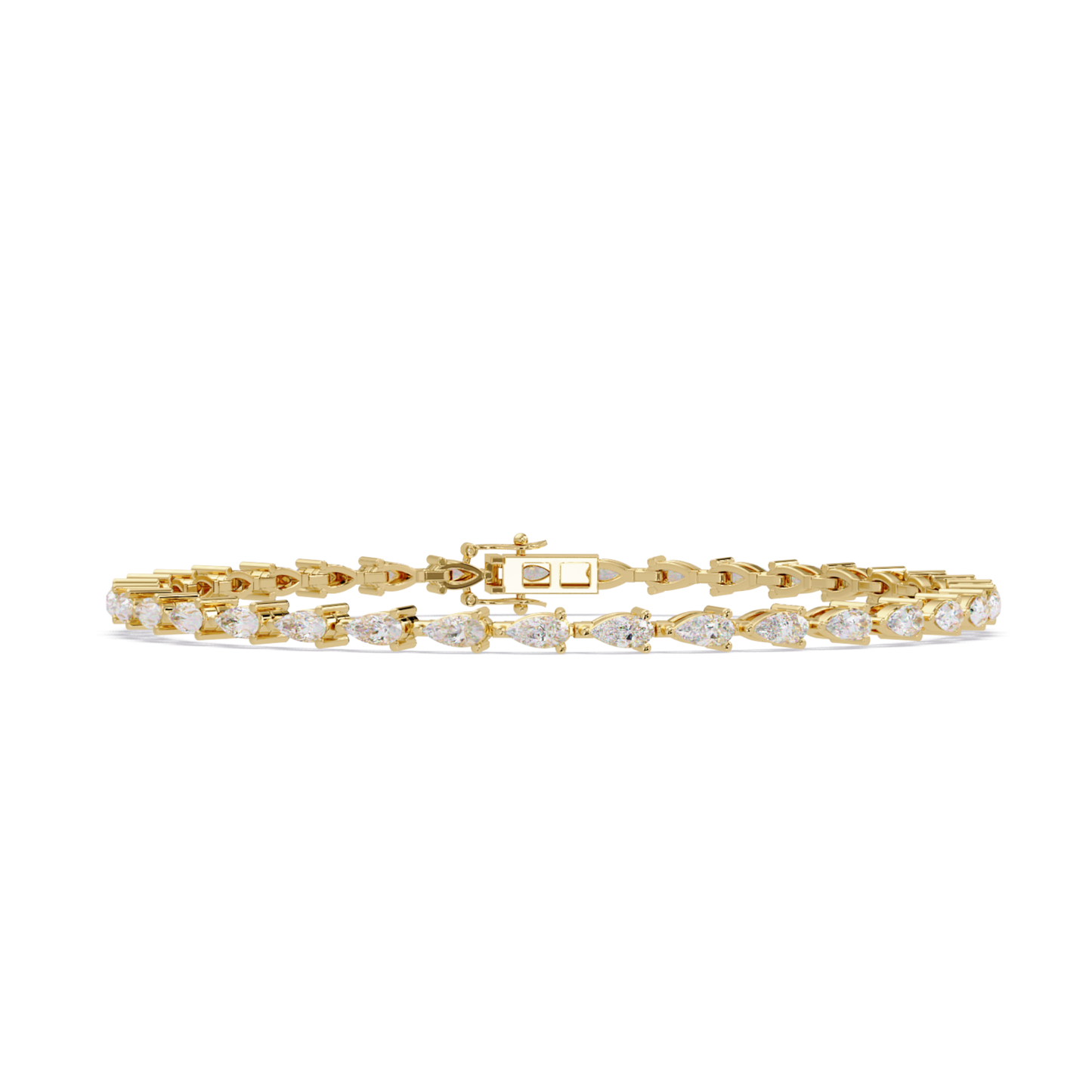 Pear Shape Lab Grown Diamond Tennis Bracelet - HIGHCARAT DIAMONDS