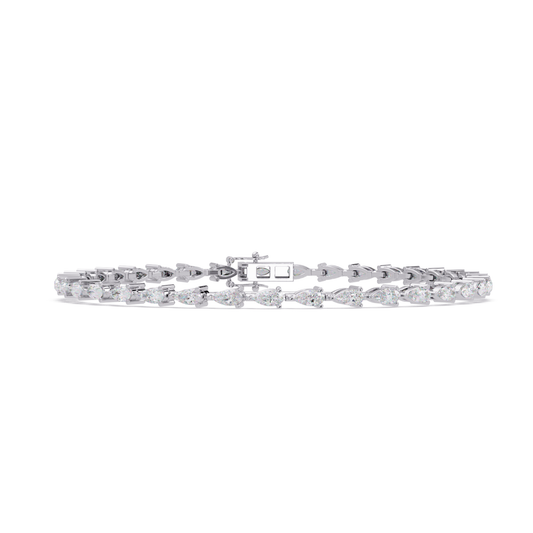 Pear Shape Lab Grown Diamond Tennis Bracelet - HIGHCARAT DIAMONDS