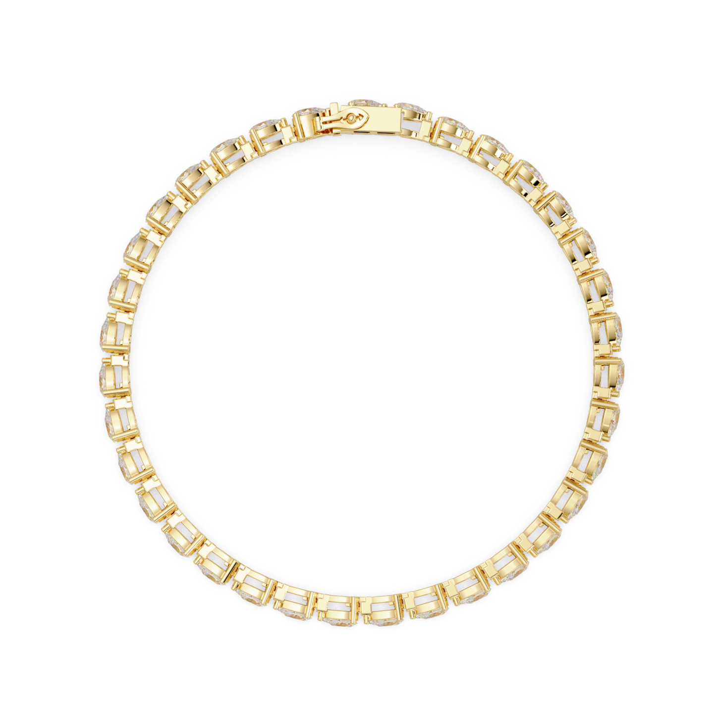 Pear Shape Lab Grown Diamond Tennis Bracelet - HIGHCARAT DIAMONDS