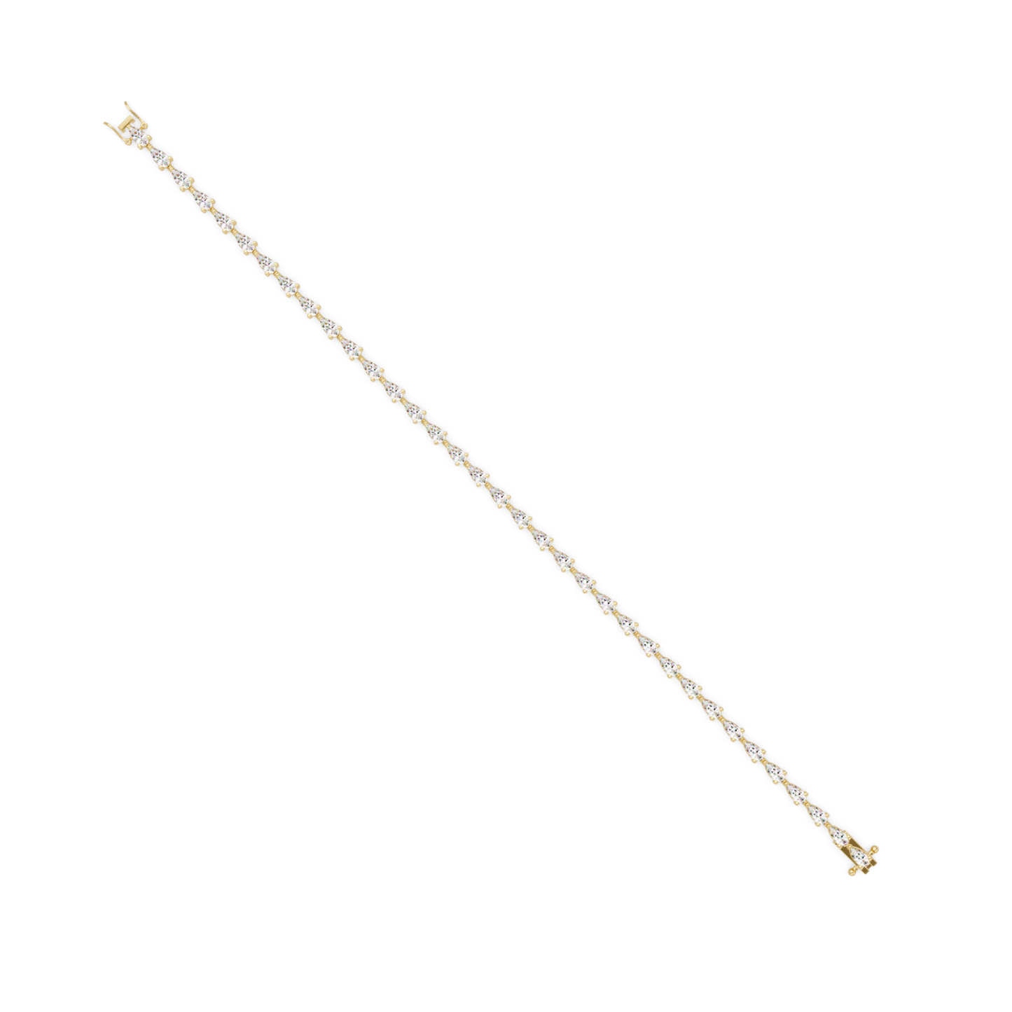 Pear Shape Lab Grown Diamond Tennis Bracelet - HIGHCARAT DIAMONDS