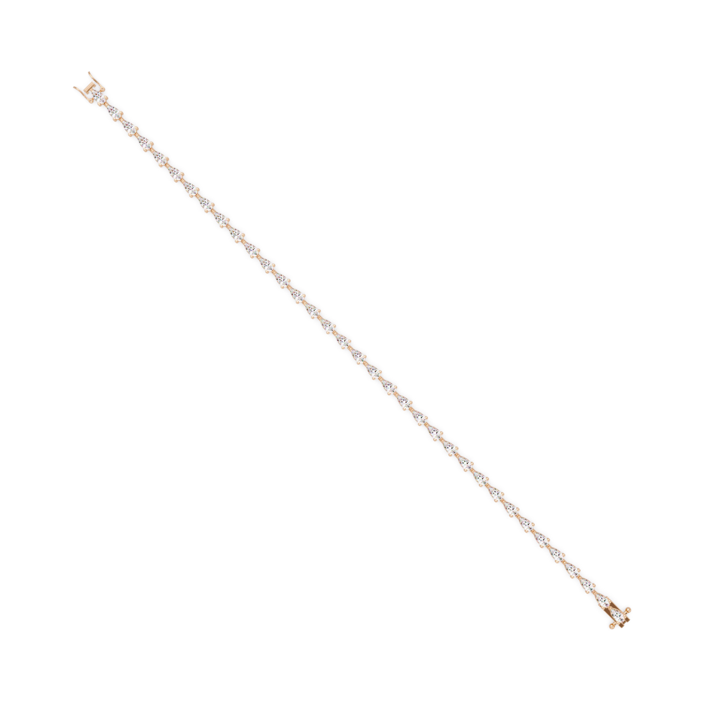 Pear Shape Lab Grown Diamond Tennis Bracelet - HIGHCARAT DIAMONDS