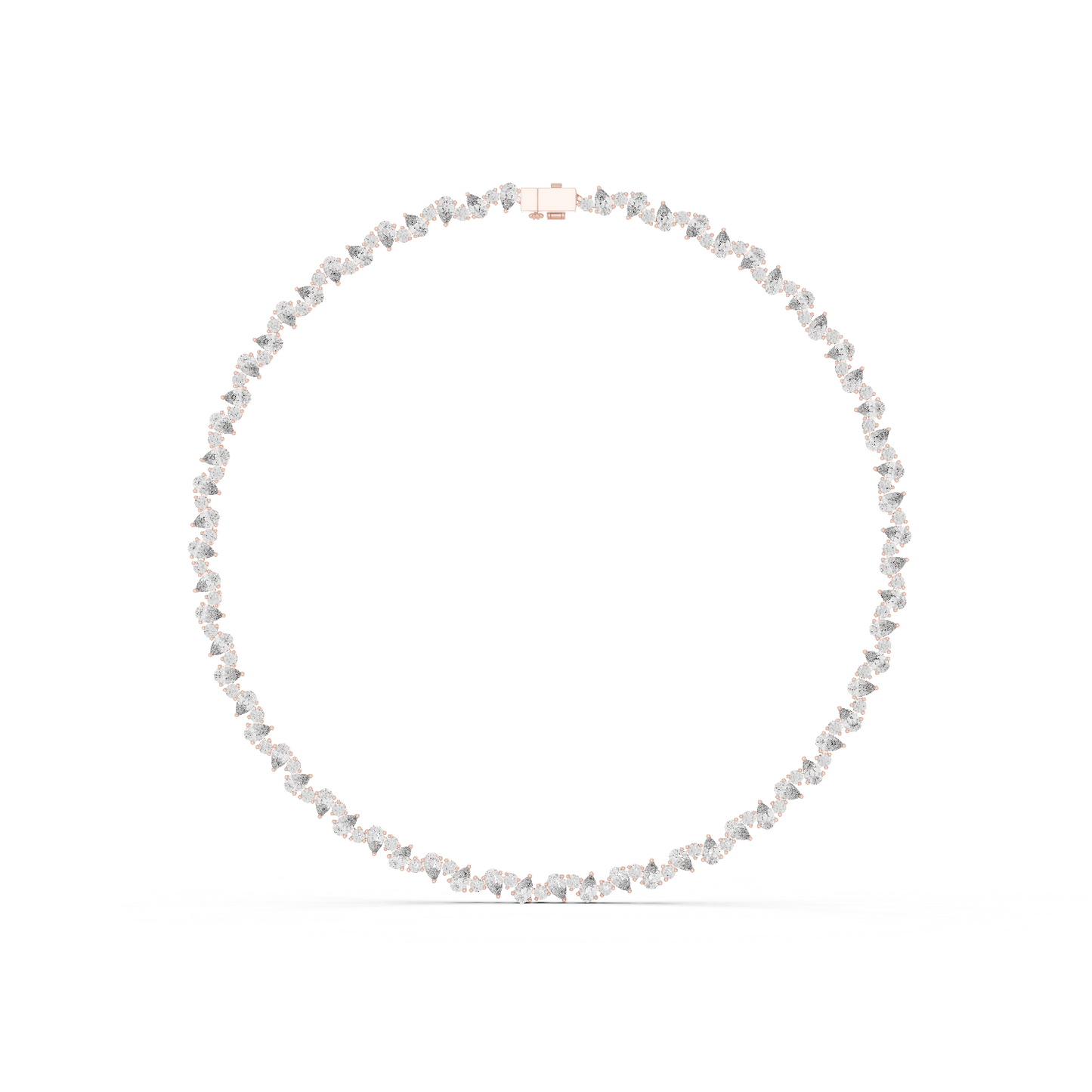 Pear Shape Lab Grown Diamond Tennis Necklace - HIGHCARAT DIAMONDS