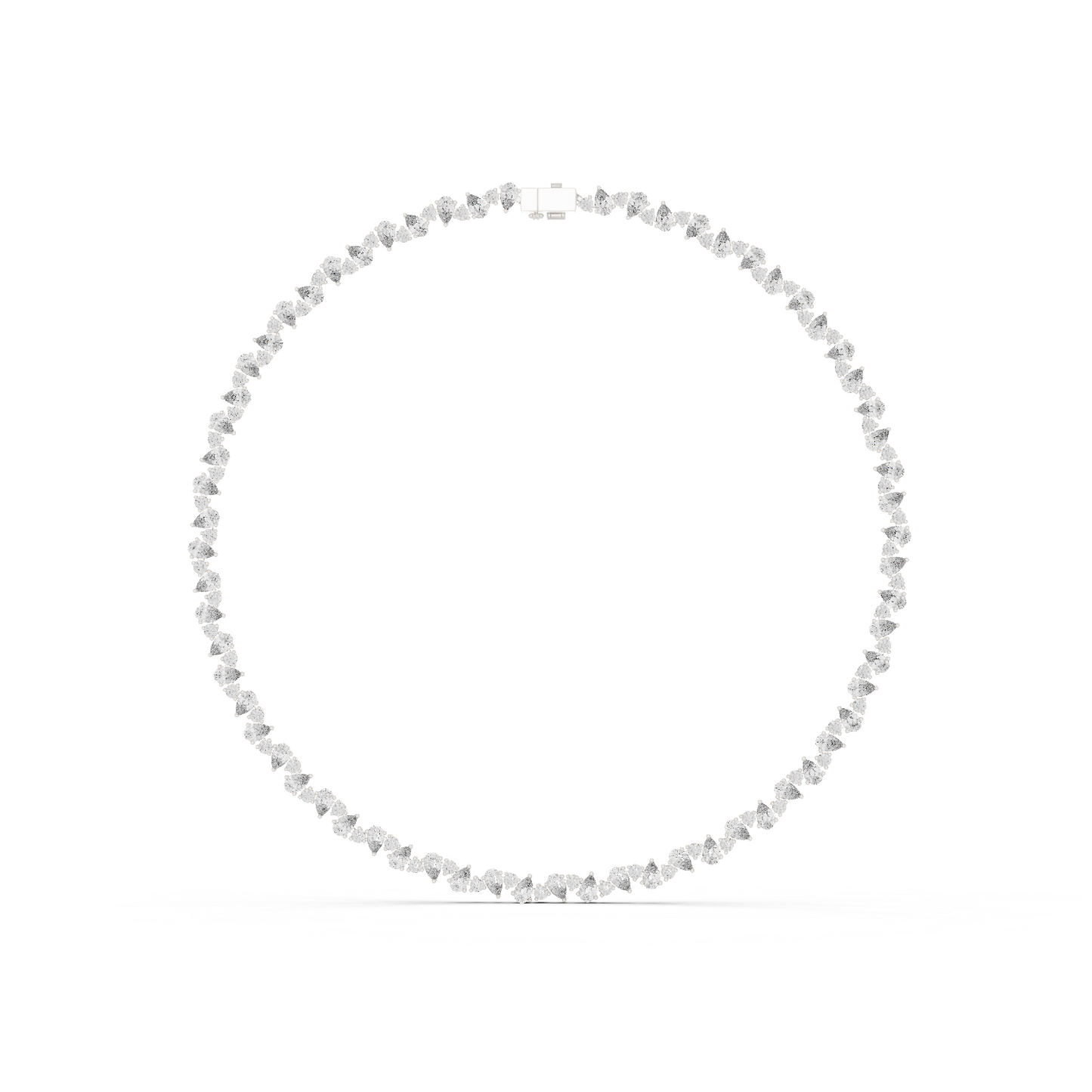 Pear Shape Lab Grown Diamond Tennis Necklace - HIGHCARAT DIAMONDS