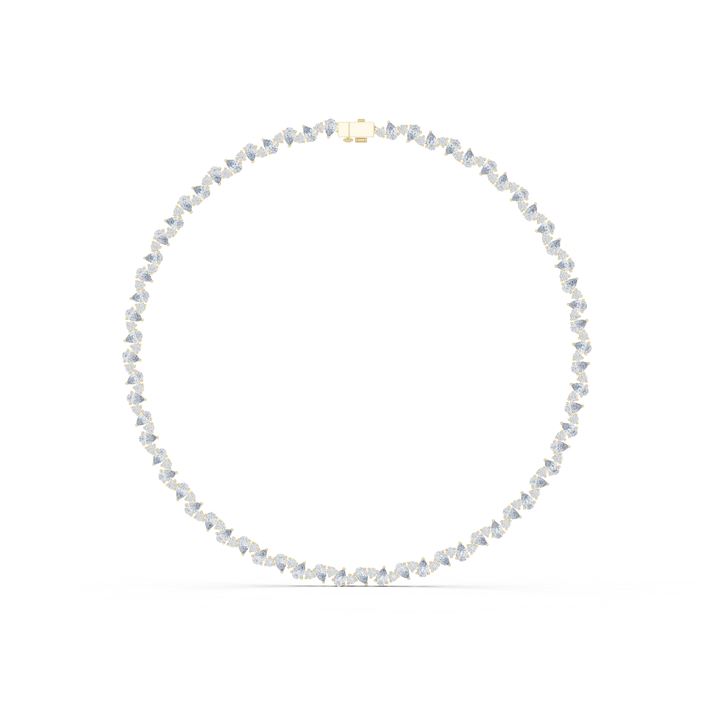 Pear Shape Lab Grown Diamond Tennis Necklace - HIGHCARAT DIAMONDS
