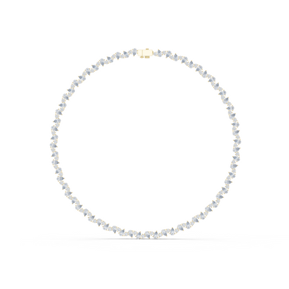 Pear Shape Lab Grown Diamond Tennis Necklace - HIGHCARAT DIAMONDS
