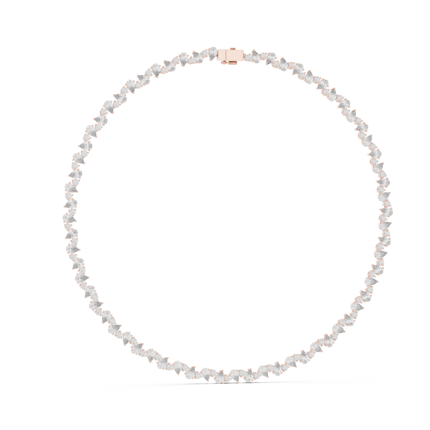 Pear Shape Lab Grown Diamond Tennis Necklace - HIGHCARAT DIAMONDS