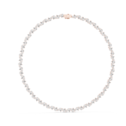 Pear Shape Lab Grown Diamond Tennis Necklace - HIGHCARAT DIAMONDS