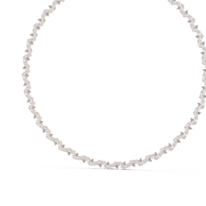 Pear Shape Lab Grown Diamond Tennis Necklace - HIGHCARAT DIAMONDS