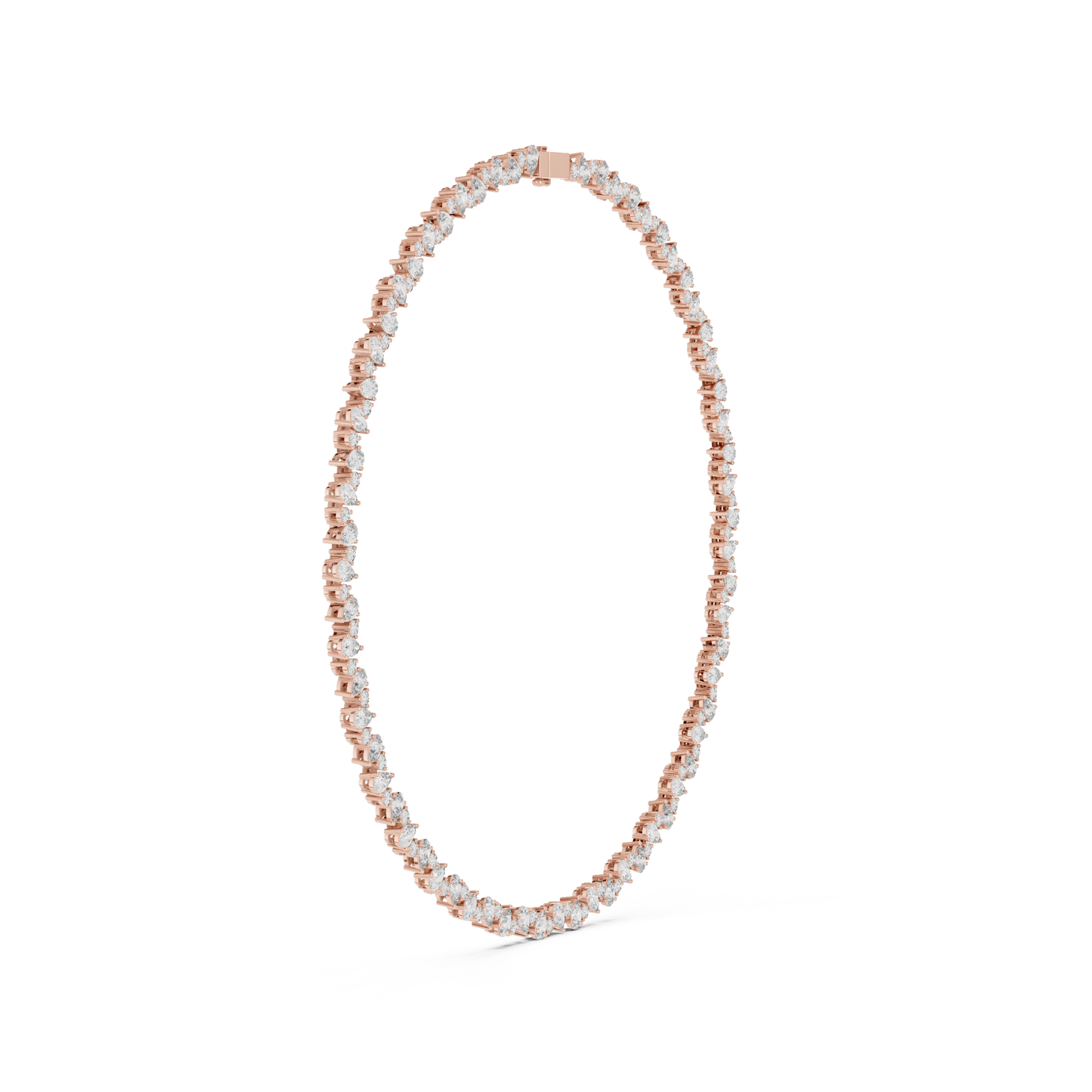 Pear Shape Lab Grown Diamond Tennis Necklace - HIGHCARAT DIAMONDS