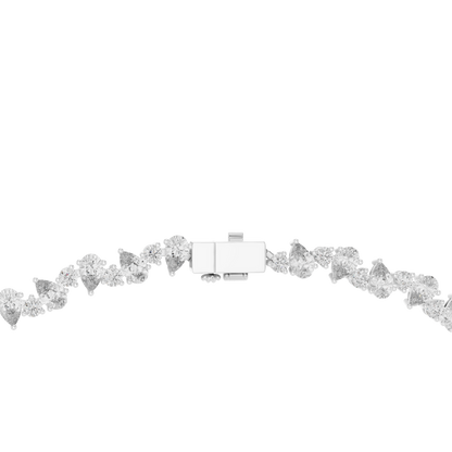 Pear Shape Lab Grown Diamond Tennis Necklace - HIGHCARAT DIAMONDS