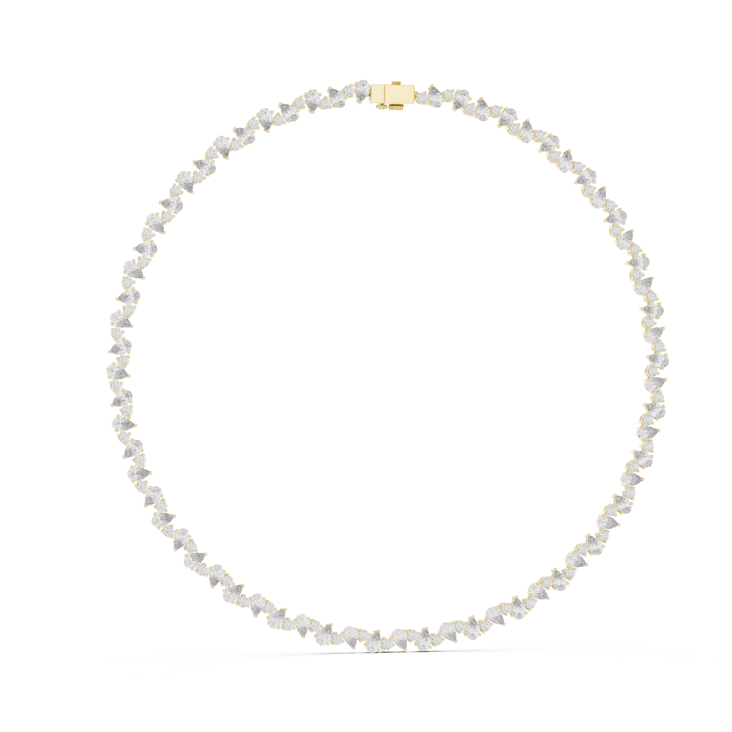 Pear Shape Lab Grown Diamond Tennis Necklace - HIGHCARAT DIAMONDS