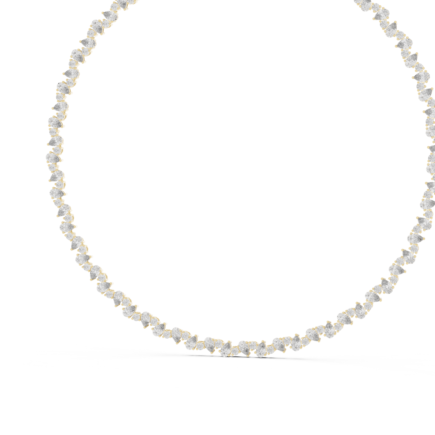 Pear Shape Lab Grown Diamond Tennis Necklace - HIGHCARAT DIAMONDS