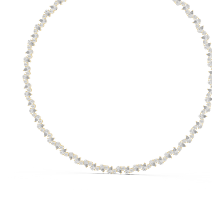 Pear Shape Lab Grown Diamond Tennis Necklace - HIGHCARAT DIAMONDS