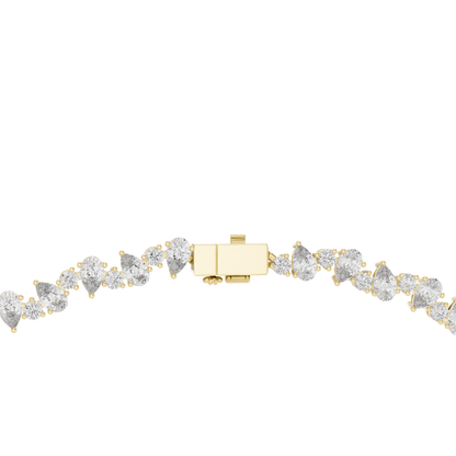 Pear Shape Lab Grown Diamond Tennis Necklace - HIGHCARAT DIAMONDS