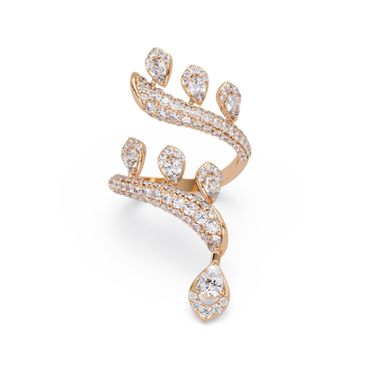 Pear Shape Lab Grown Diamond Wrap Around Ring - HIGHCARAT DIAMONDS