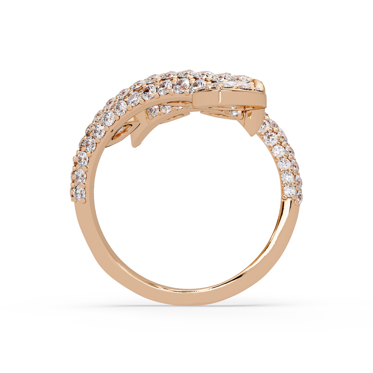 Pear Shape Lab Grown Diamond Wrap Around Ring - HIGHCARAT DIAMONDS