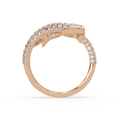 Pear Shape Lab Grown Diamond Wrap Around Ring - HIGHCARAT DIAMONDS