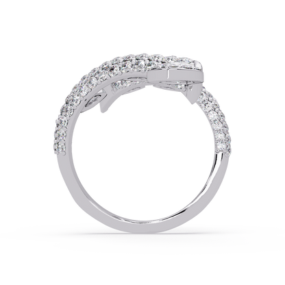 Pear Shape Lab Grown Diamond Wrap Around Ring - HIGHCARAT DIAMONDS