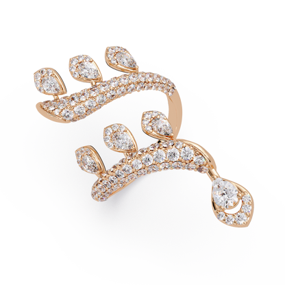Pear Shape Lab Grown Diamond Wrap Around Ring - HIGHCARAT DIAMONDS