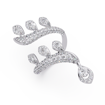 Pear Shape Lab Grown Diamond Wrap Around Ring - HIGHCARAT DIAMONDS
