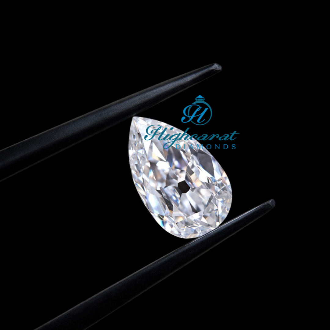 Pear Shape Old European Cut Diamond For Shinning Every Wear New Style Jewelry - HIGHCARAT DIAMONDS