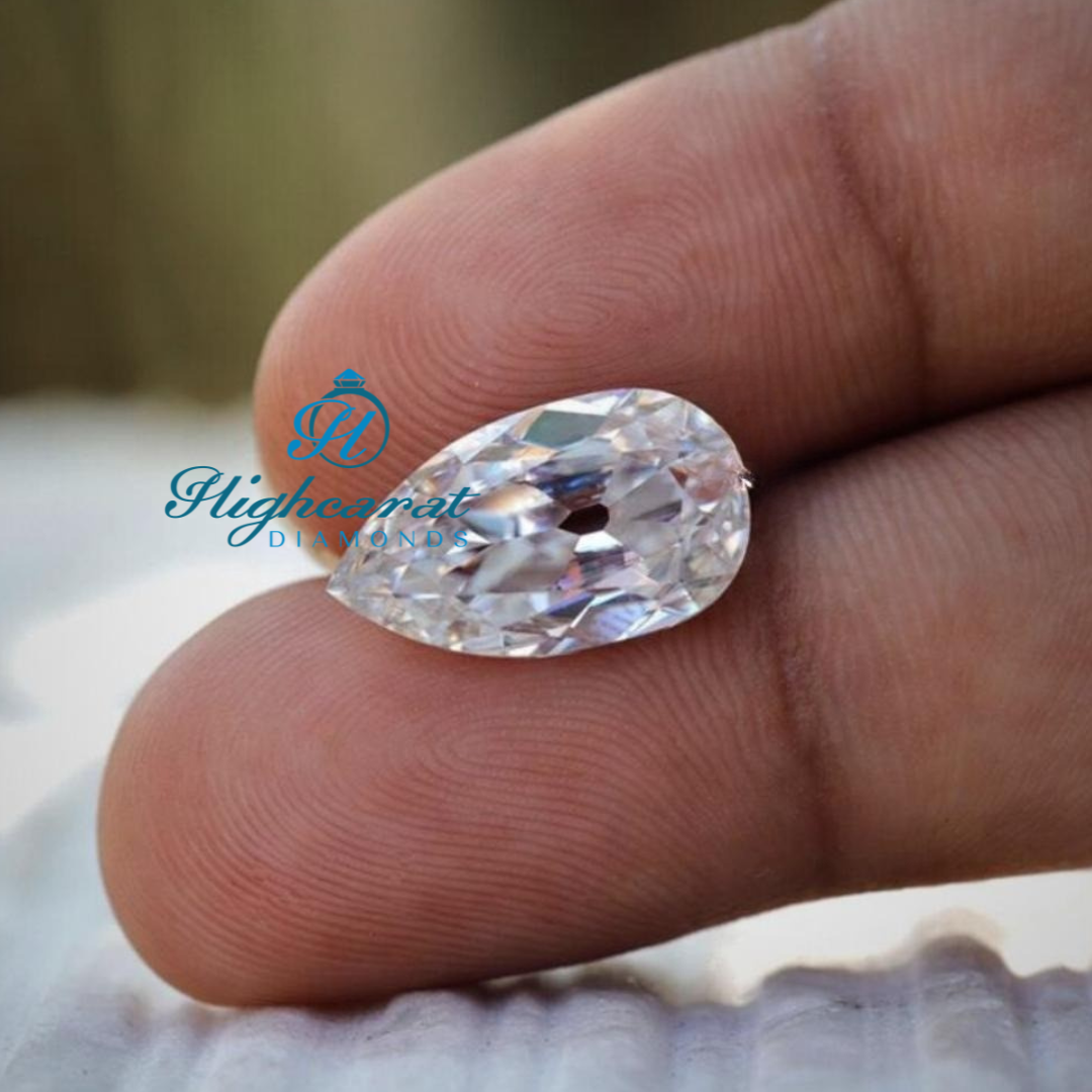 Pear Shape Old European Cut Diamond For Shinning Every Wear New Style Jewelry - HIGHCARAT DIAMONDS