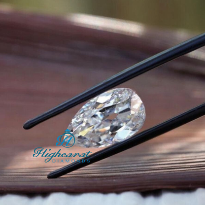 Pear Shape Old European Cut Diamond For Shinning Every Wear New Style Jewelry - HIGHCARAT DIAMONDS