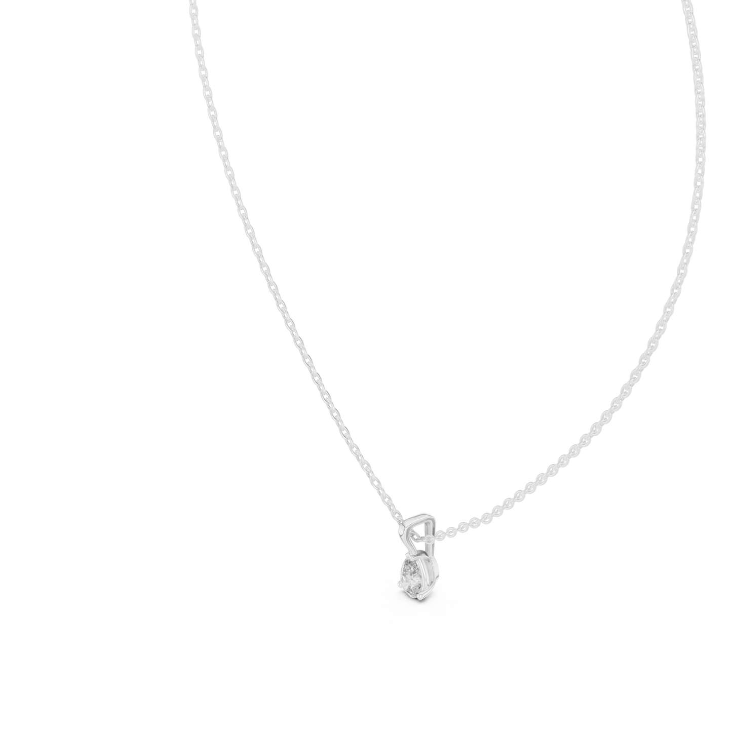 Classic 0.50 Ct Pear Cut Labgrown Diamond Solitaire Pendant For Her In 18K Solid Yellow Gold - HIGHCARAT DIAMONDS