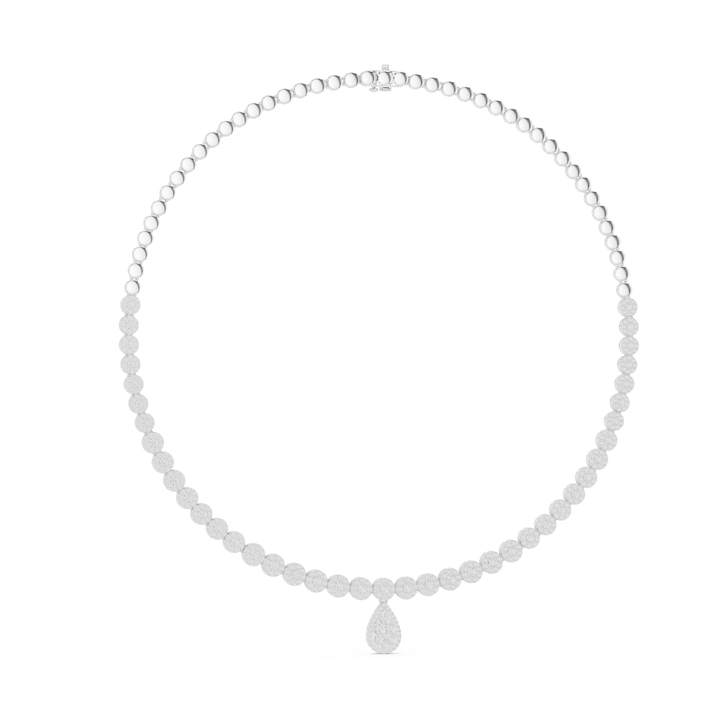 7.26 Ct Round Cut Lab grown & Natural Diamond 14k Solid Rose Gold  Wedding Wear Necklace for Her - HIGHCARAT DIAMONDS