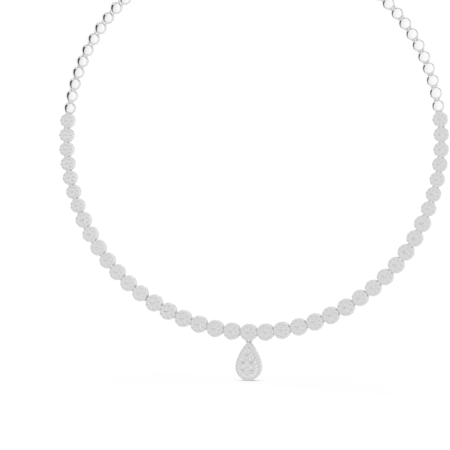 7.26 Ct Round Cut Lab grown & Natural Diamond 14k Solid Rose Gold  Wedding Wear Necklace for Her - HIGHCARAT DIAMONDS