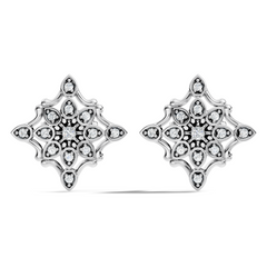 14k Solid Gold Round Shape  Lab Grown & Natural Diamond Fabulous Elegance Daily Wear Earring For Her - HIGHCARAT DIAMONDS