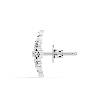 14k Solid Gold Round Shape  Lab Grown & Natural Diamond Fabulous Elegance Daily Wear Earring For Her - HIGHCARAT DIAMONDS