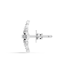 14k Solid Gold Round Shape  Lab Grown & Natural Diamond Fabulous Elegance Daily Wear Earring For Her - HIGHCARAT DIAMONDS