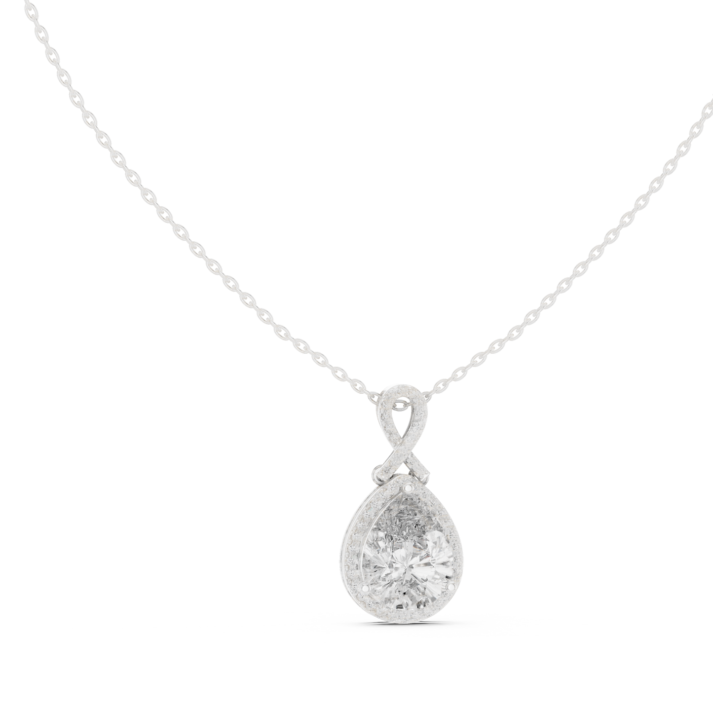 Round & Pear Shape 6.13 Ct Lab Grown very Stunning 14k Solid Rose Gold Diamond Pendant - HIGHCARAT DIAMONDS