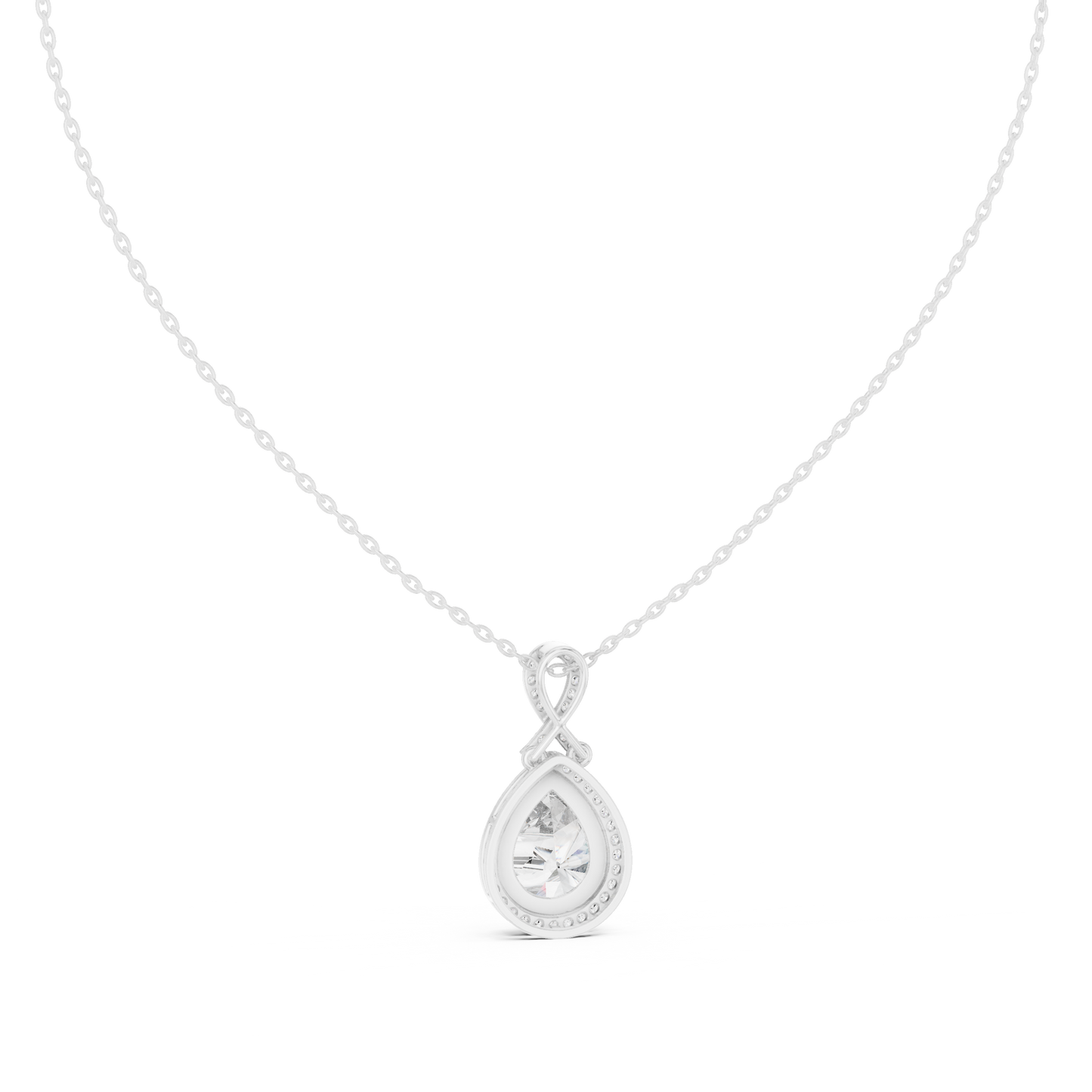 Round & Pear Shape 6.13 Ct Lab Grown very Stunning 14k Solid Rose Gold Diamond Pendant - HIGHCARAT DIAMONDS